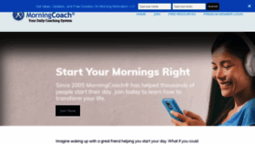 What Morningcoach.com website looked like in 2019 (4 years ago)