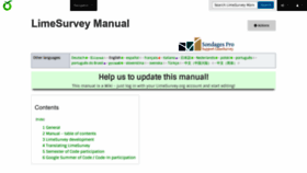 What Manual.limesurvey.org website looked like in 2019 (4 years ago)
