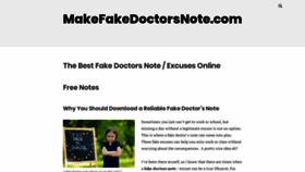 What Makefakedoctorsnote.com website looked like in 2019 (4 years ago)