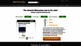 What Memorize.com website looked like in 2019 (4 years ago)