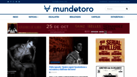 What Mundotoro.es website looked like in 2019 (4 years ago)