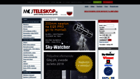 What Mojteleskop.si website looked like in 2019 (4 years ago)