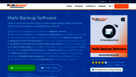 What Mailsbackup.com website looked like in 2019 (4 years ago)