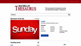 What Macmillanthesaurus.com website looked like in 2019 (4 years ago)