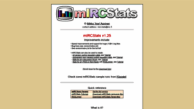 What Mircstats.net website looked like in 2019 (4 years ago)