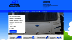What Mansfieldcaravans.co.uk website looked like in 2019 (4 years ago)