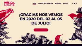 What Musicaengrande.es website looked like in 2019 (4 years ago)