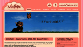 What Minipups.ca website looked like in 2019 (4 years ago)