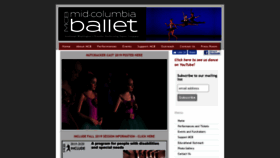 What Midcolumbiaballet.org website looked like in 2019 (4 years ago)