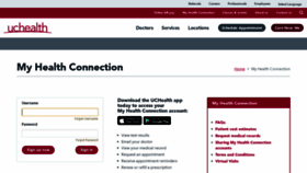 What Myhealthconnection.uchealth.org website looked like in 2019 (4 years ago)