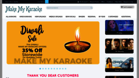 What Makemykaraoke.com website looked like in 2019 (4 years ago)