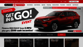 What Miltontoyota.com website looked like in 2019 (4 years ago)
