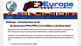What Medeurope.info website looked like in 2019 (4 years ago)