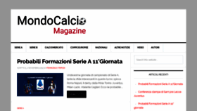 What Mondocalciomagazine.it website looked like in 2019 (4 years ago)