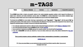 What M-tags.org website looked like in 2019 (4 years ago)