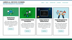 What Medicaldevicecourses.com website looked like in 2019 (4 years ago)