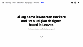 What Maartendeckers.com website looked like in 2019 (4 years ago)