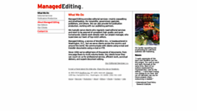 What Managedediting.com website looked like in 2019 (4 years ago)