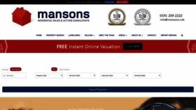 What Mansons.net website looked like in 2019 (4 years ago)