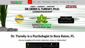 What Mindbodypsychologist.com website looked like in 2019 (4 years ago)