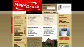 What Megadruck.de website looked like in 2019 (4 years ago)