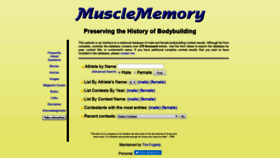 What Musclememory.com website looked like in 2019 (4 years ago)