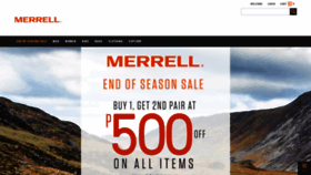 What Merrell.com.ph website looked like in 2019 (4 years ago)