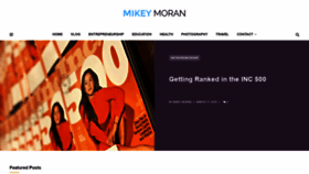 What Mikeymoran.com website looked like in 2019 (4 years ago)