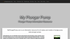 What Myplungerpump.com website looked like in 2019 (4 years ago)