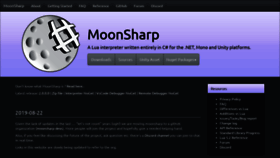What Moonsharp.org website looked like in 2019 (4 years ago)