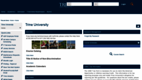 What Myportal.trine.edu website looked like in 2019 (4 years ago)