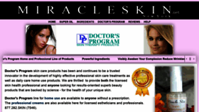 What Miracleskin.net website looked like in 2019 (4 years ago)