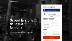 What Myheritage.it website looked like in 2019 (6 years ago)