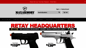 What Maxarmory.com website looked like in 2019 (4 years ago)