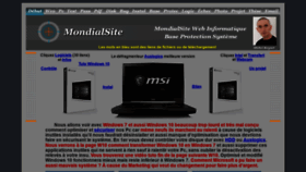 What Mondialsite.org website looked like in 2019 (4 years ago)