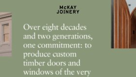 What Mckayjoinery.com.au website looked like in 2019 (4 years ago)