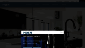 What Moen.com website looked like in 2019 (4 years ago)