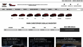 What Markchristophercadillac.com website looked like in 2019 (4 years ago)