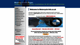 What Motorcycleinfo.co.uk website looked like in 2019 (4 years ago)