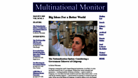 What Multinationalmonitor.org website looked like in 2019 (4 years ago)