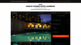 What Modus-vivendi-hotel.sanremo.hotels-italian-riviera.com website looked like in 2019 (4 years ago)