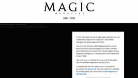 What Magicmagazine.com website looked like in 2019 (4 years ago)