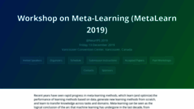 What Metalearning.ml website looked like in 2019 (4 years ago)