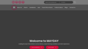 What Maydayrecruitment.com website looked like in 2019 (4 years ago)