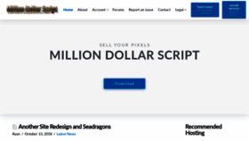 What Milliondollarscript.com website looked like in 2019 (4 years ago)
