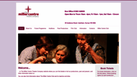 What Millercentretheatre.org website looked like in 2019 (4 years ago)