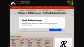 What Mysqlfree.com website looked like in 2019 (4 years ago)