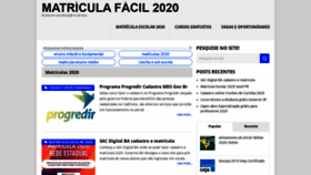 What Matriculafacilbr.com.br website looked like in 2019 (6 years ago)