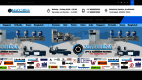 What Macchinaindia.com website looked like in 2019 (4 years ago)