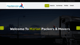 What Marianpackersandmovers.com website looked like in 2019 (4 years ago)